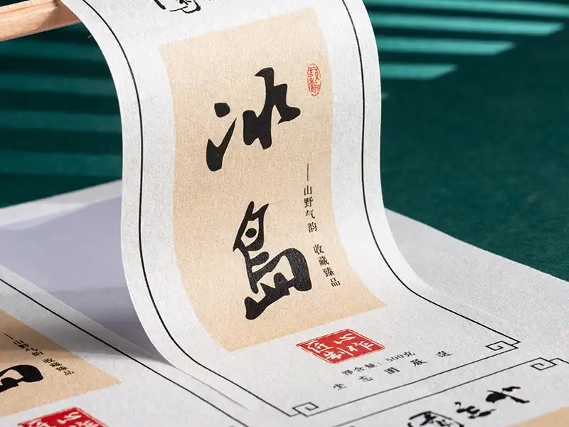 米白美纹纸不干胶
