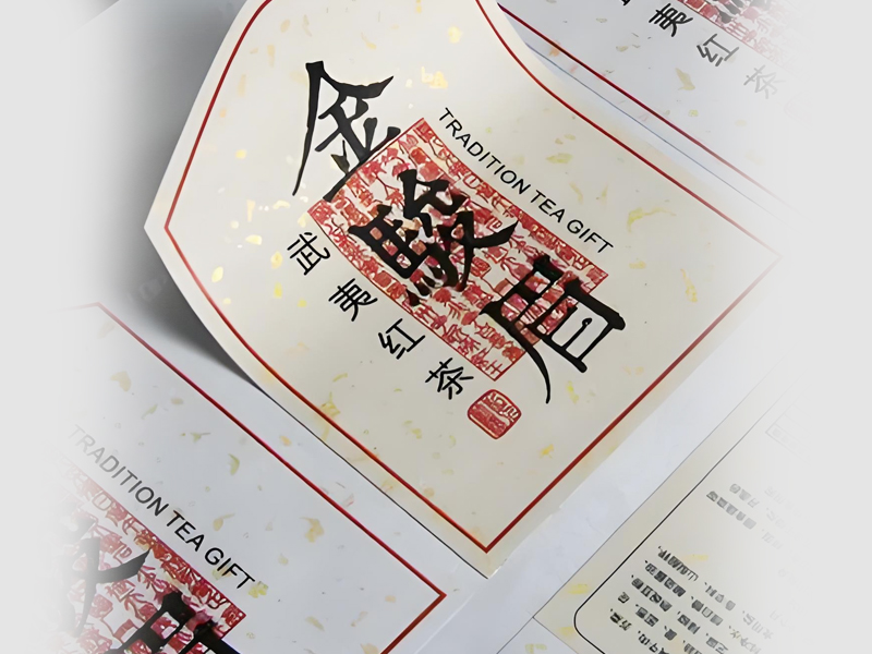 星雨白底金不干胶